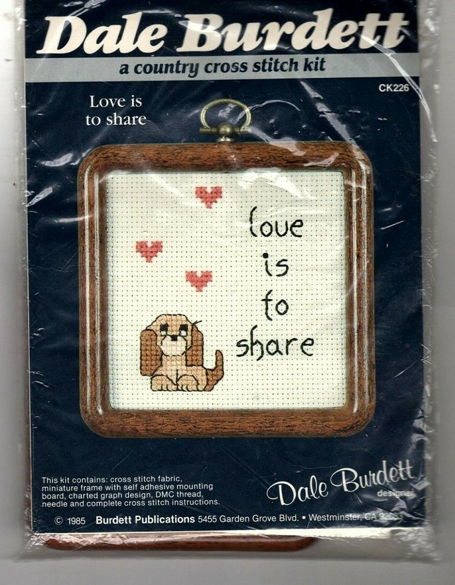 Primary image for Dale Burdett - Country Cross Stitch Kit - Love is to Share 1985