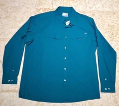 Pacific Trail Men’s Long Sleeve Woven Button-Up Shirt XL Turquoise Teal EUC - £18.99 GBP