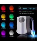 Toilet Night Light Motion Sensor, 8-Color Changing LED Bathroom Decor - £5.63 GBP