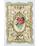 Beautiful Antique Victorian Valentine&#39;s Die Cut &amp; Lace Card - $76.05 CAD