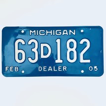 2005 United States Michigan Base Dealer License Plate 63D182 - £13.23 GBP