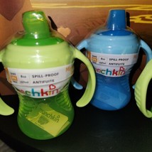 Lot Of 3 Munchkin Mighty Gro Grip 8oz Spill Leak Proof Sippy Cups, 6M+ - $12.67