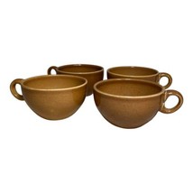 4 Vintage Russel Wright Iroquois Casual China Coffee Cups Brown Original Apricot - £29.98 GBP