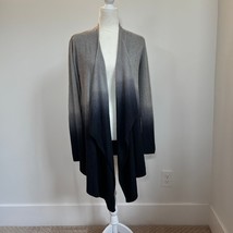 Barefoot Dreams Cozy Chic Lite Calypso Wrap Cardigan Black/Pewter Ombre S/M - $49.99