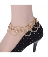 Sexy Women Bell Anklet Ankle Bracelet Chain Gold Foot Summer Beach Cute ... - $284.06 MXN