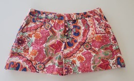 Tommy Hilfiger Women’s Paisley Floral Print Shorts Size 6 Pink Orange Co... - £14.80 GBP