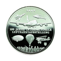 Germany Medal 2009 Silver 100 Years International Aviation Exhibition 32... - £32.36 GBP