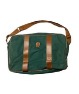 Vintage Polo Ralph Lauren Shoulder Laptop Messenger Dark Green Canvas Bag - £20.29 GBP