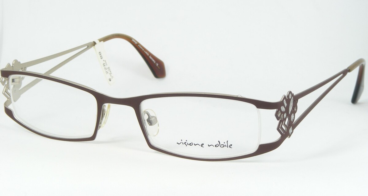 Visione Nobile VD268 C4 Opaco Marrone Occhiali Montatura Metallo 50-20-1... - $80.61