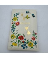 Vintage Floral Bridge Score Pad Gold Foil Playing Card Cover 1950s 1960s... - $370.63 MXN