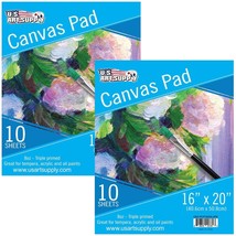 Artistic Bliss 9x12 Canvas Paper Pad - Acid-Free, Triple Primed, 10-Sheet, 8-Oun - £35.72 GBP