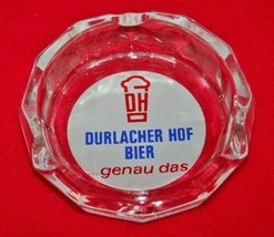 Vintage DURLACHER HOF BIER Glass Ashtray German Beer - $12.86
