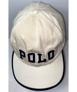 VTG Polo Ralph Lauren Hat Embroidered Spell Out Leather Strap Cap Two To... - £111.24 GBP