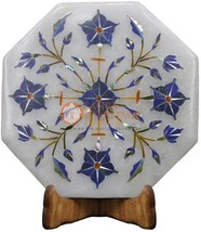 4&quot;x4&quot; Marble Wall Tile Inlay Lapis Precious Floral Pietradura Art Christ... - $134.81