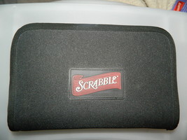 Scrabble Travel Board Game in Black Zippered Case-Complete - £17.62 GBP