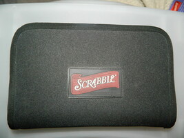 Scrabble Travel Board Game in Black Zippered Case-Complete - £17.38 GBP