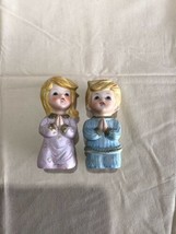 Vintage Retired Homco #5211 Boy &amp; Girl Praying Prayer&#39;s Figurines Porcelain GUC - £5.43 GBP