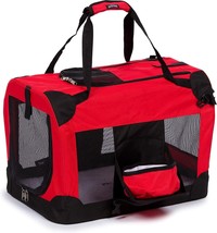 Deluxe Vista-View 360 Degree Zippered Soft Folding Dog Crate With Built-In Tray  - $53.99