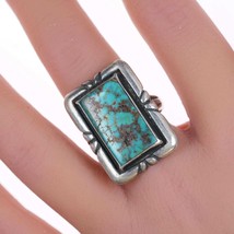 sz8 c1950&#39;s Navajo silver and turquoise ring - $222.75