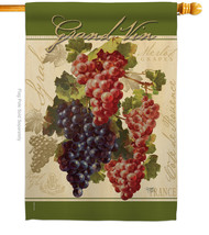 Red Purple Grapes House Flag Fruit 28 X40 Double-Sided Banner - £29.64 GBP