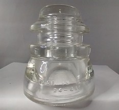 Vintage Hemingray #45  24-48 made in USAClear Glass Insulator. CHIP FREE - £5.45 GBP