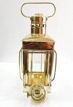 12&quot; Vintage Stable Gold Brass Lantern Oil Lamp Wall Hanging Home Decor - £46.56 GBP