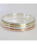 Silver Spinner Bangle~ Copper &amp; Brass Spinner Jewelry~ Men Women Bangle~... - €53,81 EUR