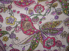 Vintage Emily Wetherby Woven Silk Grosgrain Floral Damask Table Runner Scarf 44&quot; - £29.56 GBP