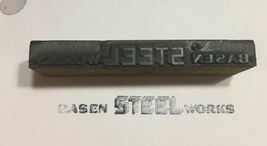 Letterpress Printing Block Basen Steel Works 2 3/4” x 5/16” - €8,52 EUR