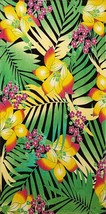 Tropical Floral Beach Towel measures 30 x 60 inches - £13.41 GBP