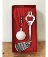 Set Pair 2 Vintage Golf Golfing Wine Beer Bottle Openers Bar Tools Shiny... - $36.99