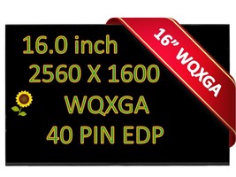 MNG007DA1-4 5D10V82384 5D11E21573 5D11F30920 2560x1600 16&quot; WQXGA LED LCD Screen - £78.90 GBP