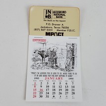 Vintage 1995 Stick Up Calendar Jacksboro National Bank Texas Advertising - $13.10