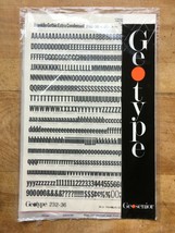 Vintage 80&#39;s Geotype FRANKLIN GOTHIC EXTRA CONDENSED 36pt Rub-Down Type ... - $10.85