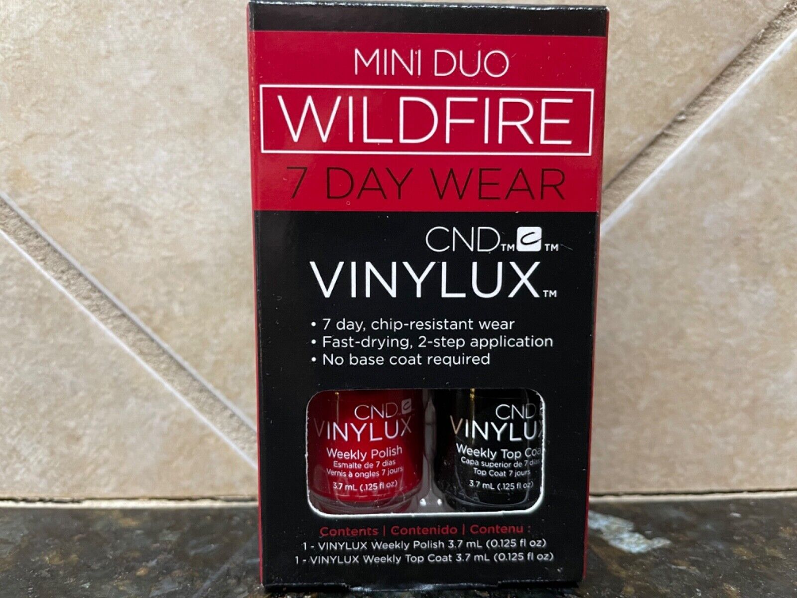 CND Vinylux Mini Duo Wildfire 7 Day Wear 1 Polish 1 Top Coat 0.125 fl oz Each - $11.87