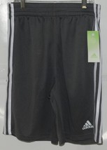 Adidas AH5547 Large 14/16 Classic Gray White Stripped Shorts Front Pockets image 1