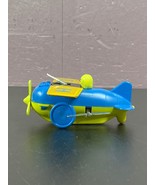 Tin &amp; Plastic Wind Up Turn Around Plane  Vintage Japan Read - £22.19 GBP