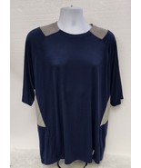 REEBOK XL Men&#39;s Shirt  Lightweight Activewear Blue w/ Gray panels back /... - £7.46 GBP