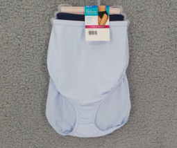 RADIANT BY VANITY FAIR 3 PACK HI-CUT PANTIES XXXL 10 STRETCH BLUE BLACK ... - $12.99