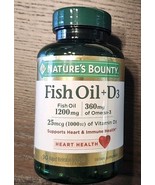 Natures Bounty Omega-3 Fish Oil 1200 mg 90 Rapid Release softgels EXP 08/2025 - $24.74