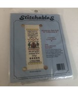 Stitchables Cross Stitch Schoolhouse Sampler 1990 Miniature Bell Pull NOS - $6.92