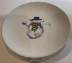 Pier 1 Imports 3 Appetizer Plates Earthenware Holiday Snack Dessert Whit... - $19.79