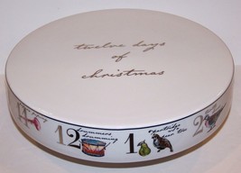 Lovely Better Homes &amp; Gardens Porcelain 12 Days Of Christmas Pedestal Cake Plate - $49.49