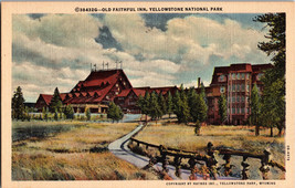 Old Faithful Inn, Yellowstone National Park Wyoming Vintage Postcard Unposted - £6.56 GBP