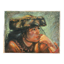 &quot; Andian Indien Femme &quot; Par Anthony Sidoni Signée Huile sur Toile 9 &quot; x12 &quot; - £6,811.96 GBP