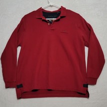 Orvis Men&#39;s Sweater Size L Large Dark Red Thick Cotton Long Sleeve Casual - £23.83 GBP