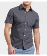 Goodfellow &amp; Co Men&#39;s Short Sleeve Poplin Shirt MEDIUM Botanical Pattern... - $30.84 CAD