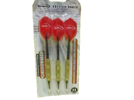 Ed&#39;s Variety Store Classic Brass Competition 17 Gram Soft Tip Darts 3 Pack - £11.88 GBP