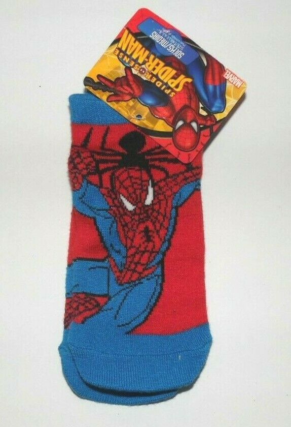 Marvel Toddler Boys Spiderman Socks 1 Pair Red Blue Size 6.5-8 NWT - $3.74