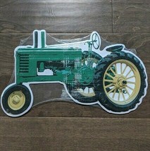 17&quot;  Green Tractor Farm Yard  3d cutout retro USA STEEL plate display ad Sign - £47.77 GBP